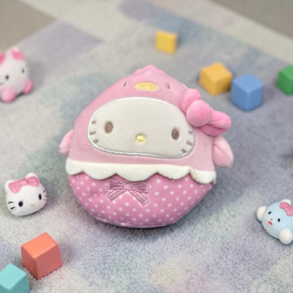 Sanrio Hello Kitty Pink Polka Dot Cupcake Plush 5.5 Inch Kawaii Stuffed Toy